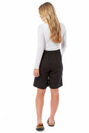 Ladies Linen Shorts - Black