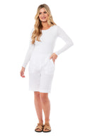 Ladies Linen Shorts - White