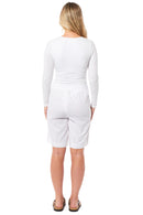 Ladies Linen Shorts - White