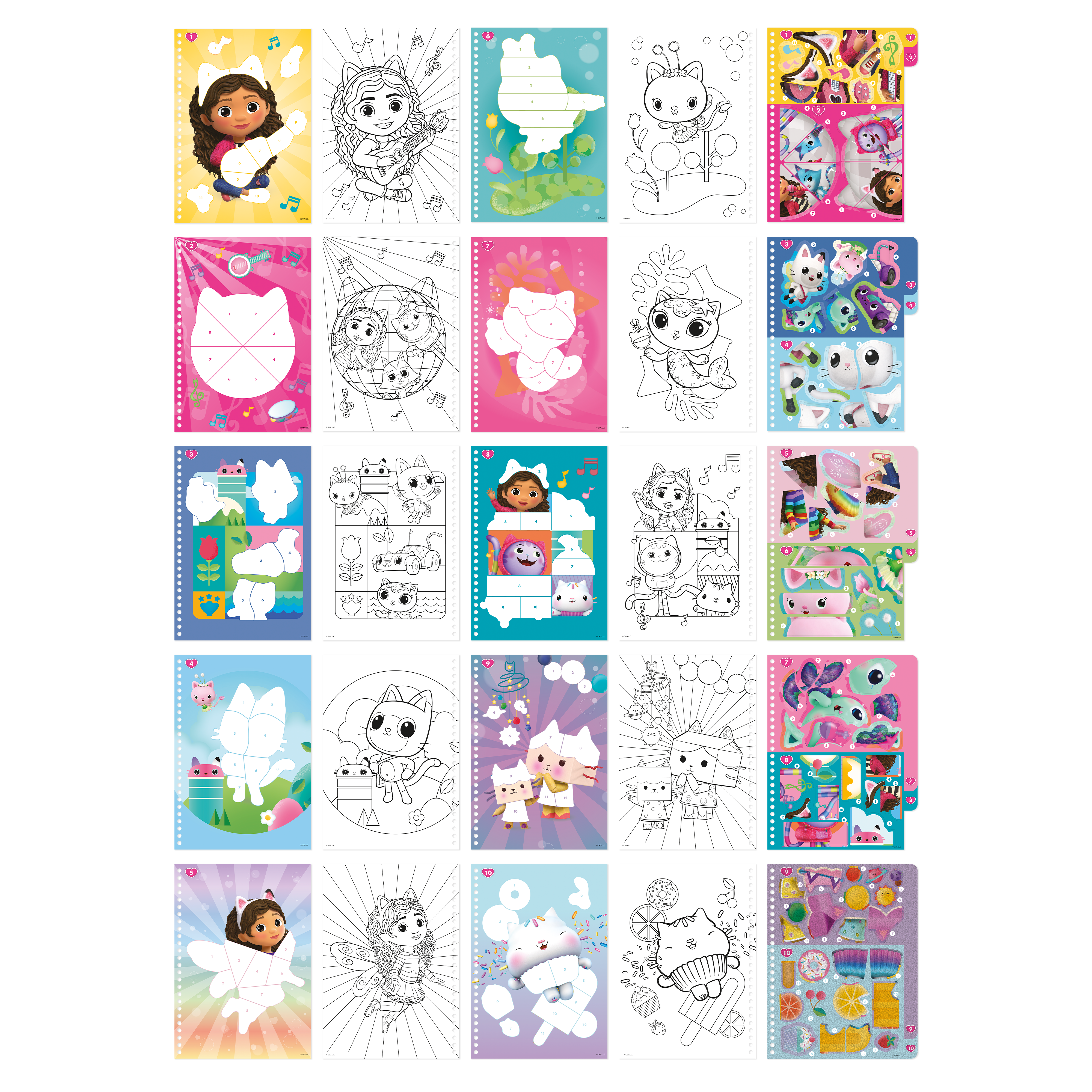 Gab Sticker Gabby Dollhouse Sticker By Number Book - April