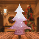 Christmas Sparkle Glitter Tree with 20 Lights - White & Pink