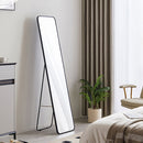Livingandhome Modern Rectangular Metal Floor Mirror