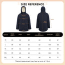 Winter Mid-Length Padded Coat Jacket With Removable Hood - Navy
