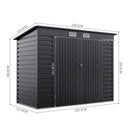 Breeins Outdoor Galvanized Steel Storage Shed