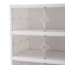 9-Tier Foldable Storage Cabinet Shoes Organizer With Doors