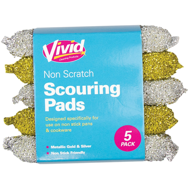 Vivid Non Scratch Scouring Pags - 5 pack