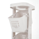 Lifeideas 4-Tier Storage Rack Laundry Basket with Wheels