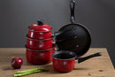 Viggo Red Non Stick 5 Piece Cookware Set