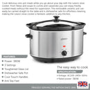 Lewis's 8L Stainless Steel Slow Cooker