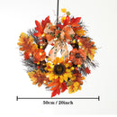 Pumpkin Bell Harvest Wreath with Warm Lights