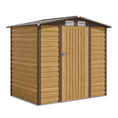 Breeins Outdoor Galvanized Steel Tawny Storage Shed 6ft X 4ft