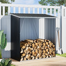 Garden Sanctuary Garden Outdoor Metal Firewood Log Storage Shed