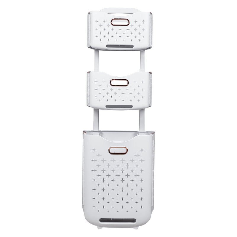 Lifeideas 3-Tier Foldable Laundry Baskets with Casters