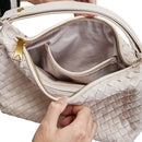 Modishion Elegant Woven Faux-Leather Shoulder Bag
