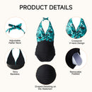 V-Neck One-Piece Swimsuit