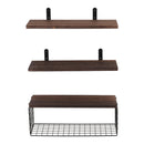 Cottonfy UK 3Pcs Wooden Wall Floating Shelves
