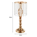 Lifeideas Crystal Metal Vase Table Centerpiece