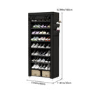 Lifeideas 10-Tier Shoe Cabinet with Roll-Up Door
