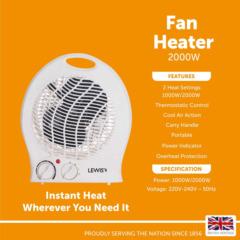 Lewis's 2000W Fan Heater