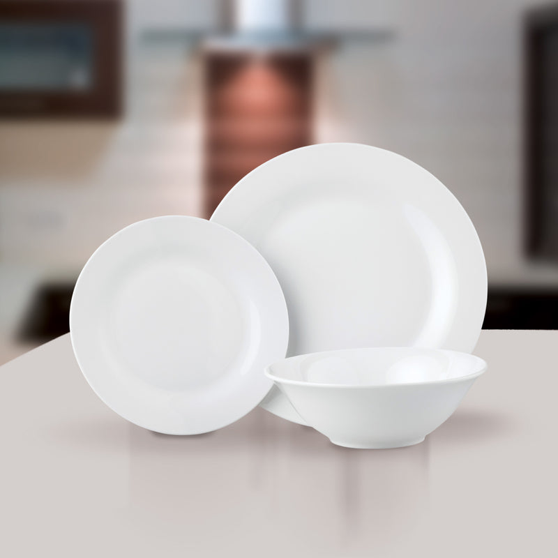 Lewis's 12 Piece Dinner Set - Arctic White