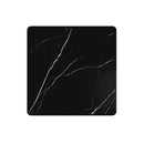 Livingandhome Square 60cm Folding Coffee Table with Marble Effect Top