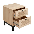 Livingandhome Compact Rectangular Woven Storage Cabinet