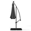 Garden Sanctuary Square Cantilever Parasol With Solar Light And HDPE Parasol Base