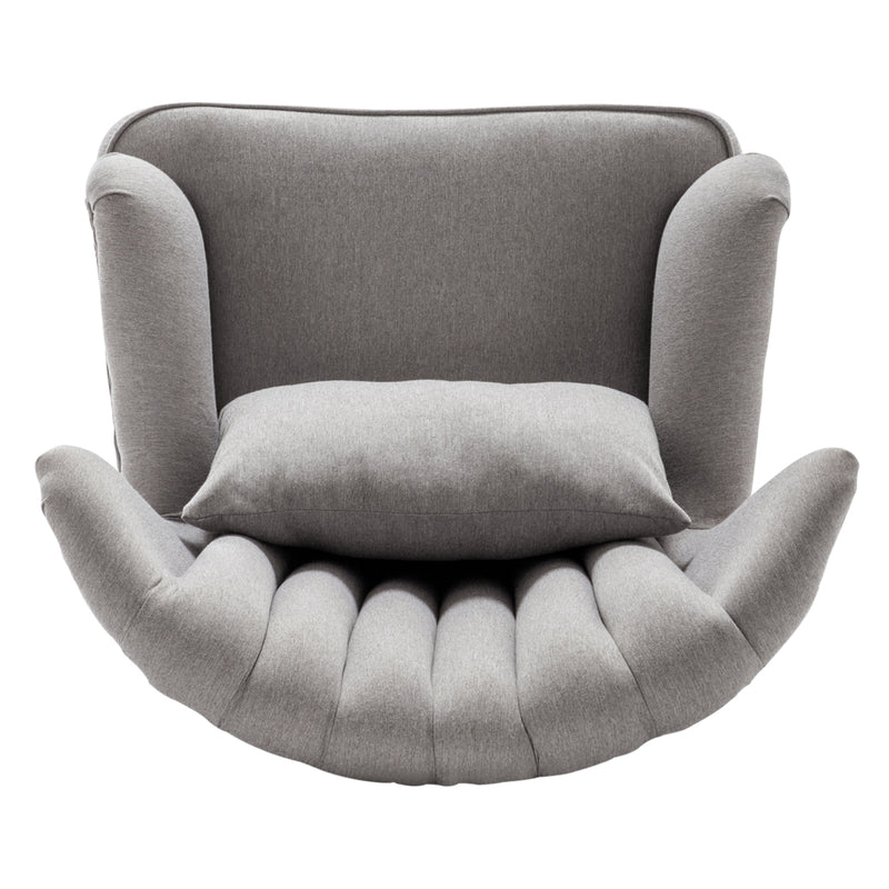 Livingandhome Stylish Wingback Lounge Chair and Footstool