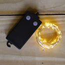50 LED 2.5m Premier MicroBrights Indoor Outdoor Christmas Multi Function Battery Operated Lights with Timer on Pin Wire in Warm White