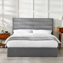 Merida Ottoman Storage 150cm King Bed - Grey