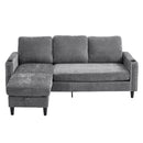 Livingandhome Modern Polyester Sofa with Footrest