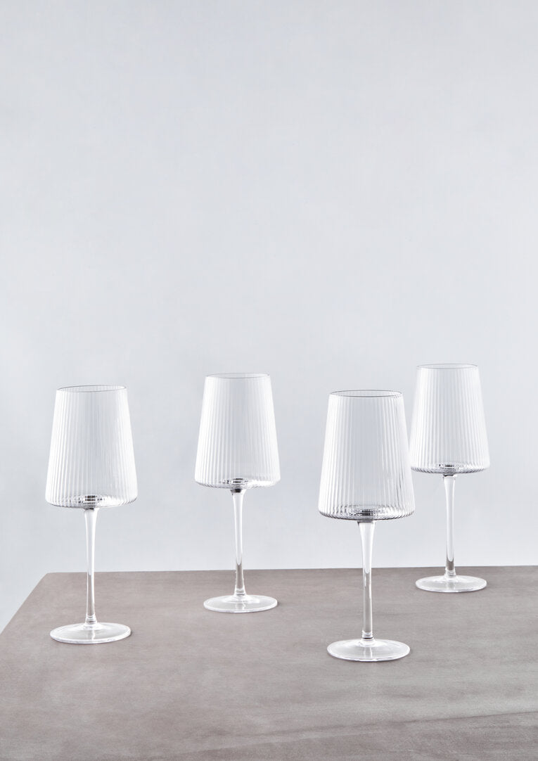 Eldon Set of Four Ribbed Wine Glasses MOB Packaging