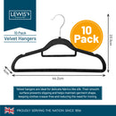 Lewis's Clothes Hangers Pack of 10 - Velvet
