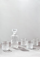 Dayla Diamond Pattern Decanter With Four Glasses