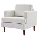 Livingandhome Beige Mid-Century Armchair