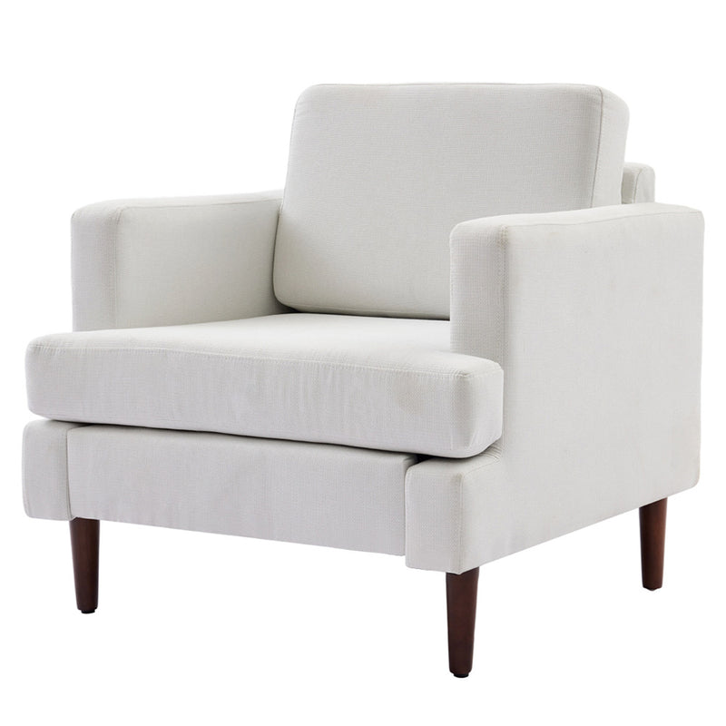 Livingandhome Beige Mid-Century Armchair