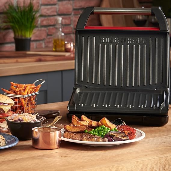 George Foreman Steel Family Grill - Red