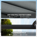 Outsunny 2.4 X 2.4 M Cantilever Parasol W/ Umbrella Weights, Dark Grey