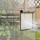 Outsunny 3 x 2 x 2m Polytunnel Greenhouse with Door, Windows, Steel Frame