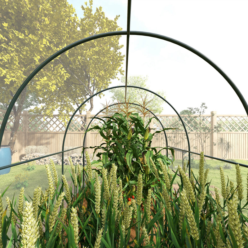 Outsunny 3 x 2 x 2m Polytunnel Greenhouse with Door, Windows, Steel Frame