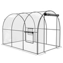 Outsunny 3 x 2 x 2m Polytunnel Greenhouse with Door, Windows, Steel Frame