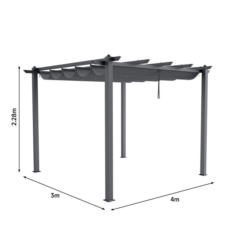 Breeins Rust-Resistant Pergola with UV-Protected Roof