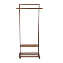 Livingandhome Clothes Rack with Bamboo Storage Tiers