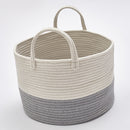 Lifeideas Woven Basket Baby Kids Toys Storage Clothes Hamper Laundry Basket With Pom Poms Grey