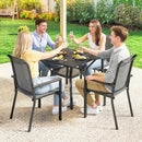 Outsunny 5 Pieces Outdoor Dining Set For 4, Patio Furniture Set, Dark Grey