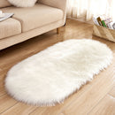 Lifeideas Oval Super Soft Shaggy Area Rug White