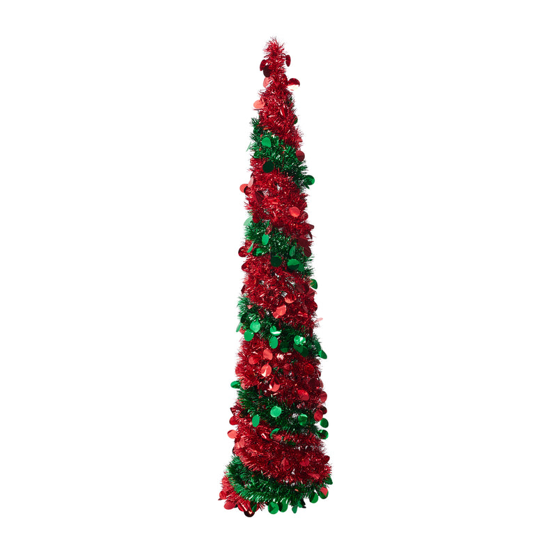 Lifeideas 5ft Pop-Up Decorative Tinsel Tree