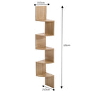 Cottonfy UK Tiered Wooden Floating Corner Shelf