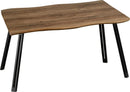 QUEBEC WAVE EDGE DINING TABLE - MEDIUM OAK EFFECT