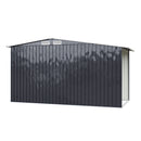 Breeins Metal Utility Shed with Firewood Rack